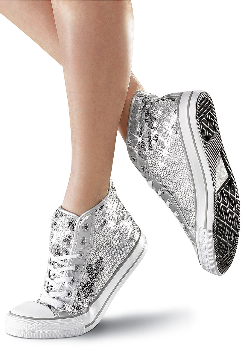 balera | Shoes | Balera High Top Black Sequin Dance Sneakers Girls Size 3 |  Poshmark